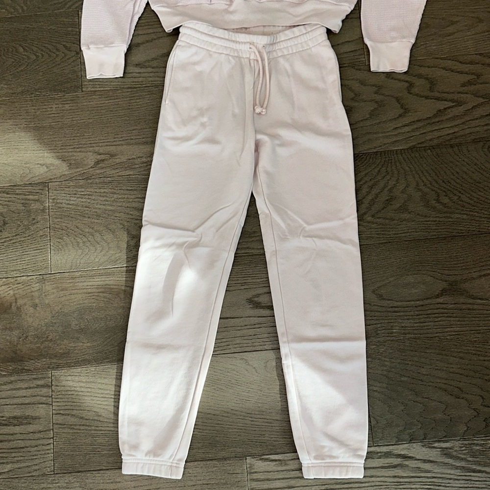 Aritzia TNA Airy Fleece Sweatpants and Hoodie